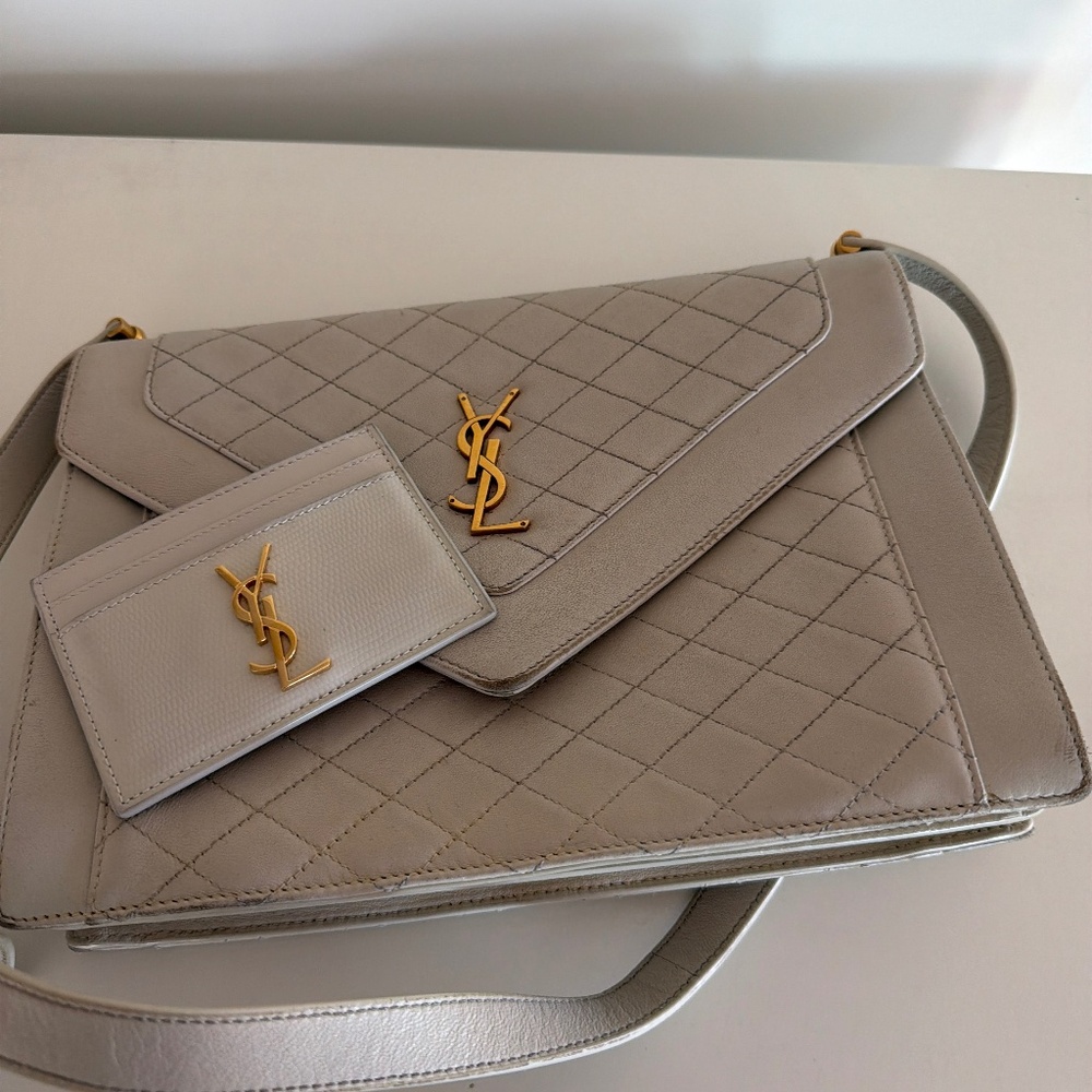 YSL purse and business card holder